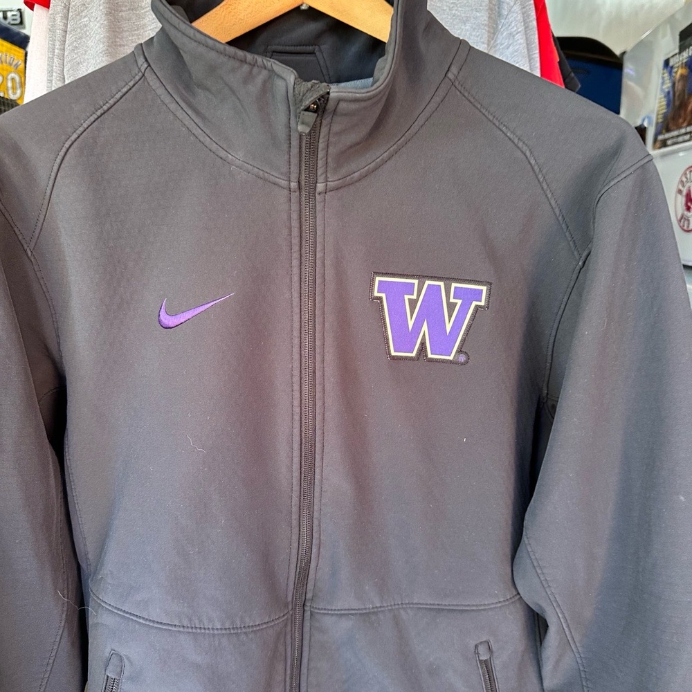 Nike Vintage Washington Huskies Black Full Zip Track Jacket Small - Picture 2 of 4